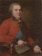 unknow artist Portrait of a nobleman,half-length,seated,wearing a red tunic and the badge,star and sash of the order of the white eagle of poland Sweden oil painting artist